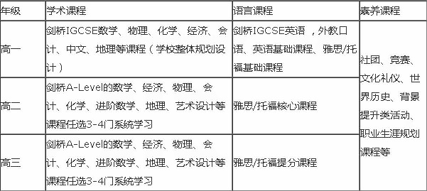 南京東山外國語學校國際部藝術班課程