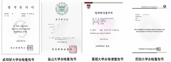 四川大学韩国本科留学直通车项目历届学生优秀录取