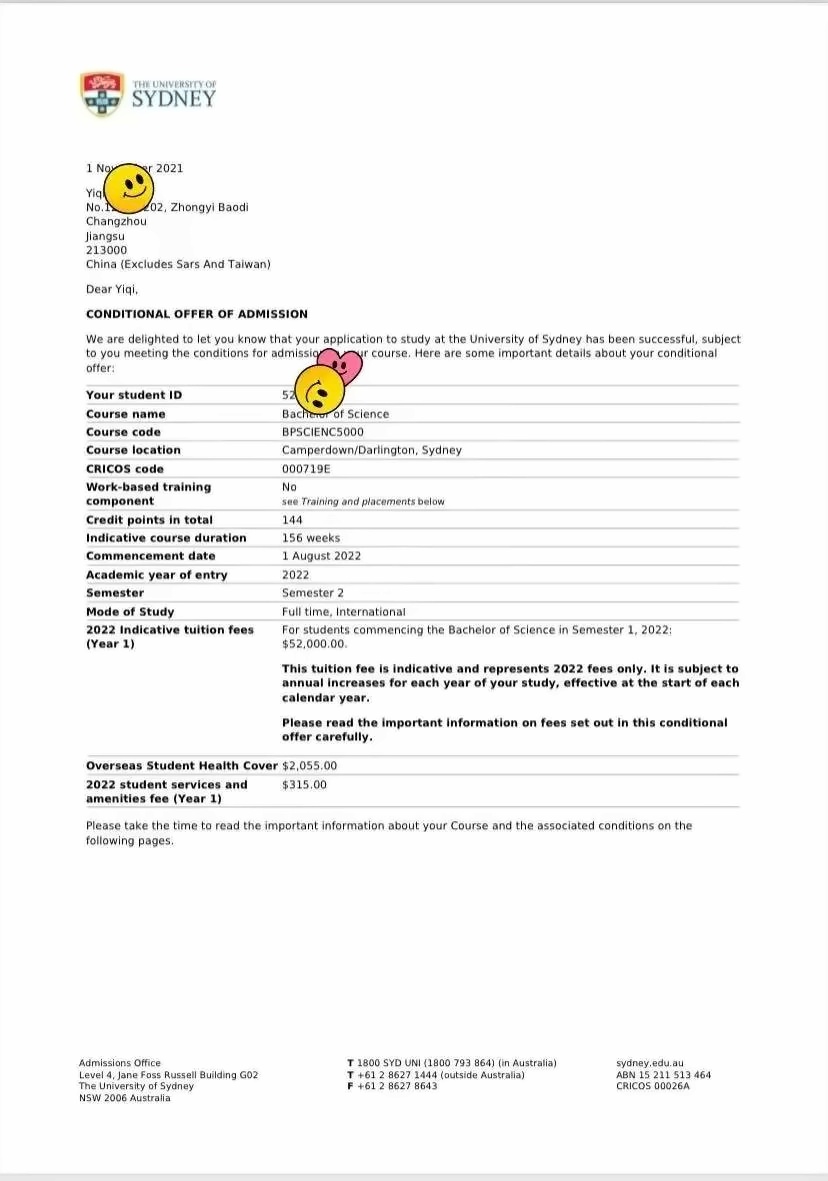 悉尼大學本科Offer.jpg