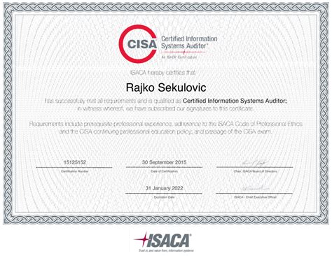 CISA国际注册信息系统审计师