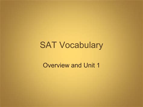 SAT 词汇班