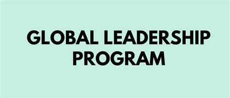 全球领导力global leadership课程