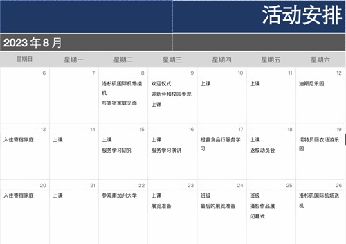 活动安排