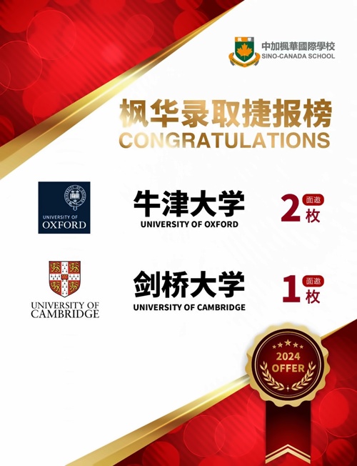 中加楓華國際學校喜報
