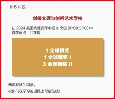 剑桥文理学校中国中心英国物理测评获奖喜报2.jpg