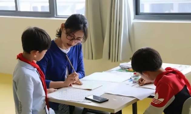 湖州帕丁顿双语学校书法课堂.jpg