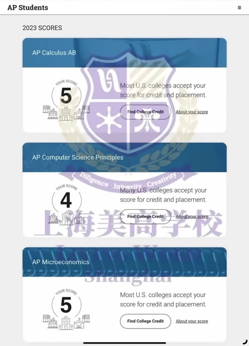 美高学子AP考试成绩