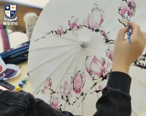 美华学校油纸伞