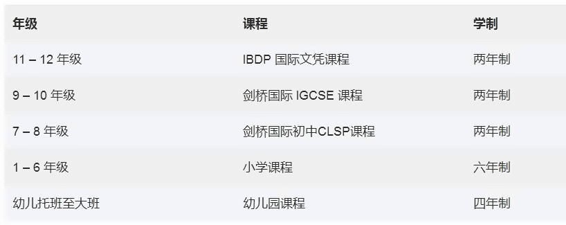 上海新加坡国际学校课程大纲