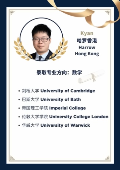 哈罗毕业生大学录取榜单