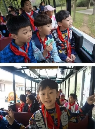 孩子们乘坐着小火车驶入了动物的王国.jpg