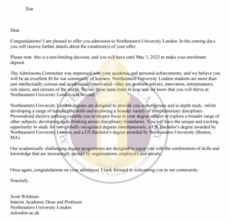 上海梦沃未来学院2023届毕业生收获东北大学offer.jpg