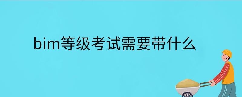 bim等级考试需要带什么