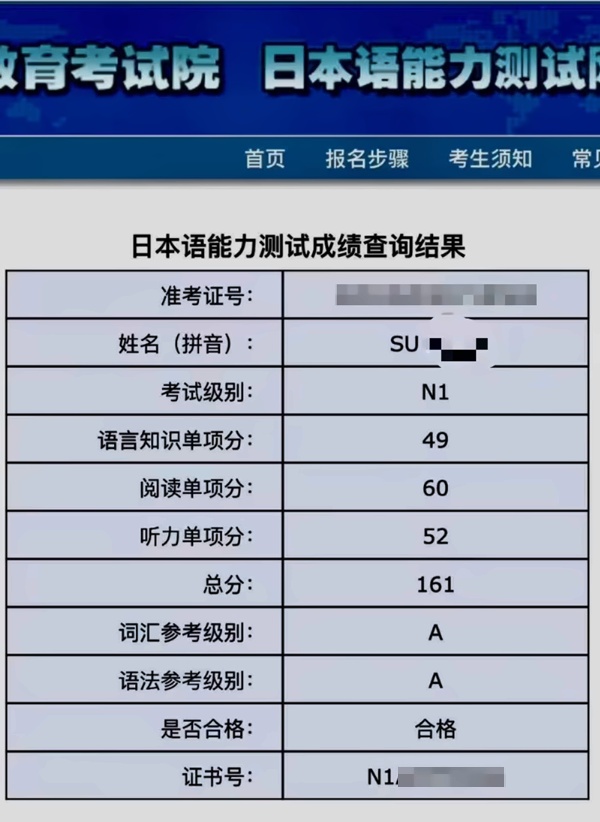朝阳义塾苏同学日语能力考试成绩.jpg