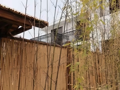 上海朝阳义塾日语特色学校竹篱笆包围的宿舍