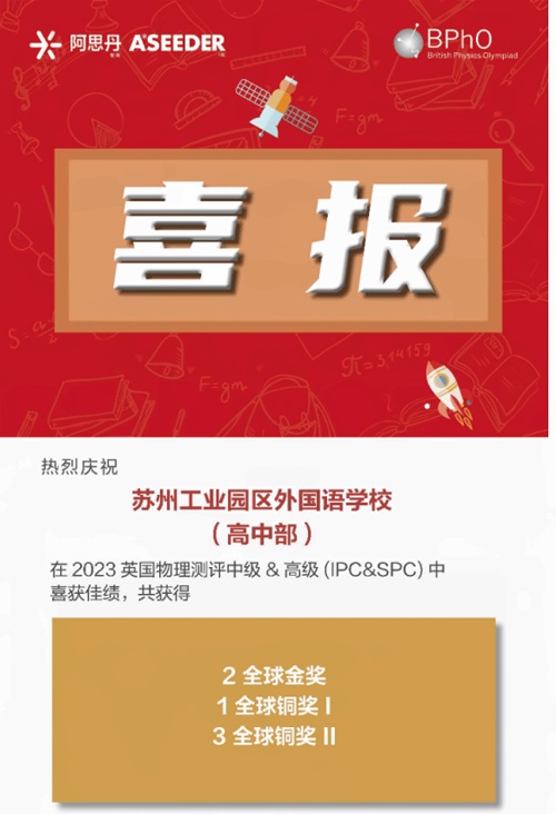 苏州工业园区外国语学校喜报