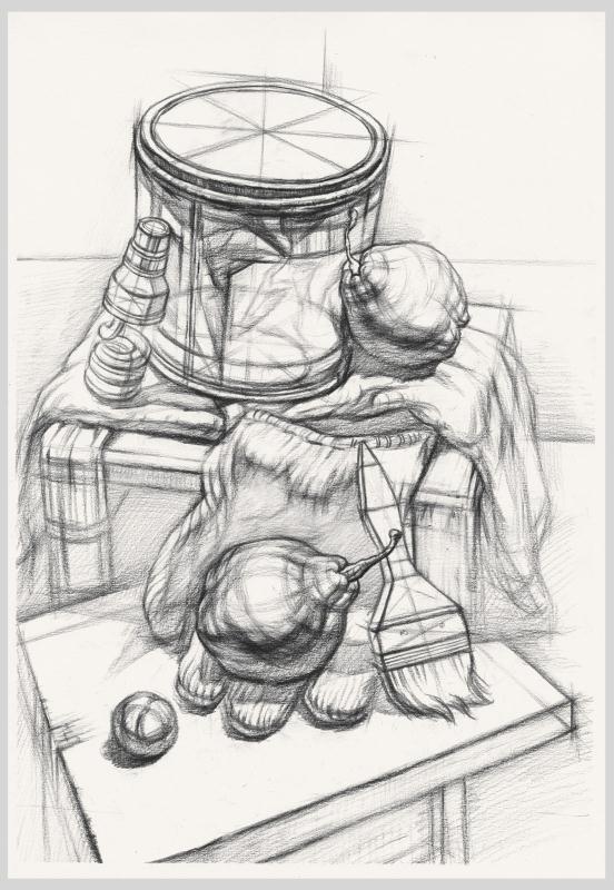 静物素描课程-佛山市岭南美术实验中学