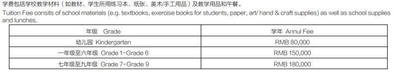 青苗国际双语学校威海校区学费