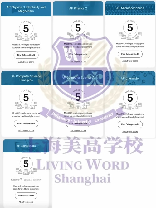 美高学子AP考试成绩