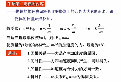 牛顿第二定律