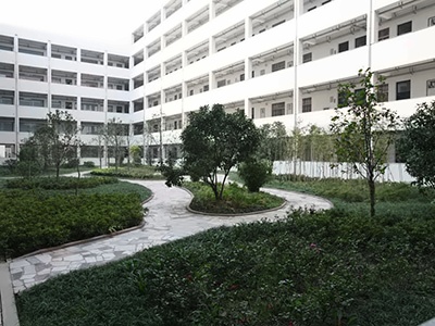 常州市前黄高级中学国际分校校园里的花园