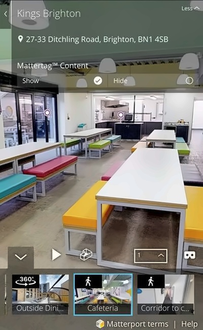 3D场景探秘Kings英国国王国际高中Brighton校区：Cafeteria