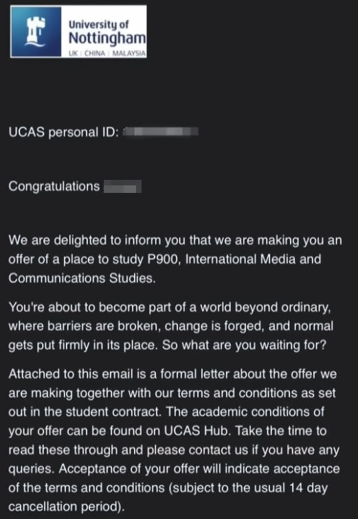 上海枫叶毕业生杨同学收到英国名校诺丁汉大学录取.jpg