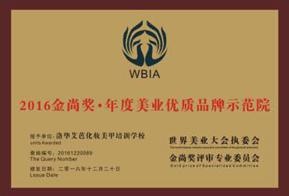 2016.金尚奖.年度美业品牌示范院