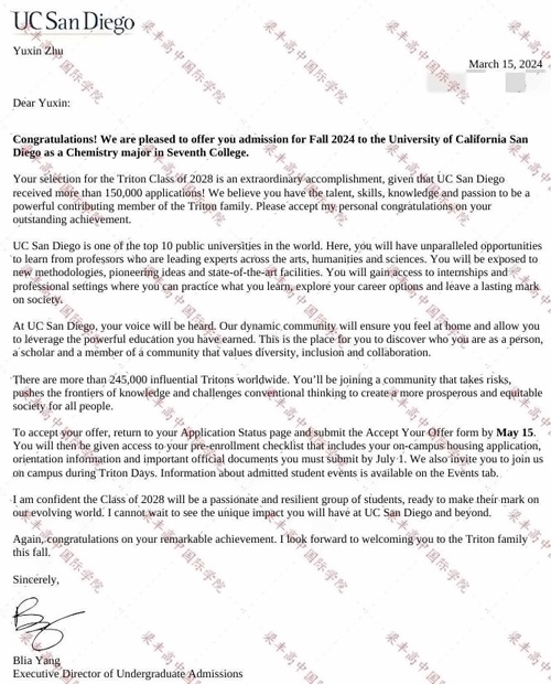 张家港梁丰高级中学国际学院录取喜报