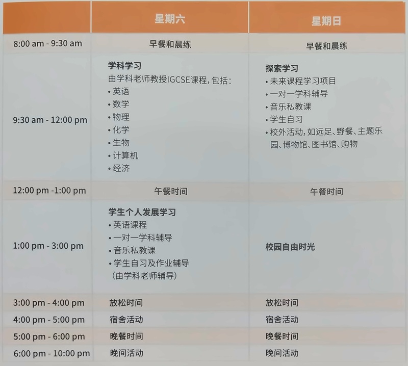 临港耀华三年制高中七天寄宿项目