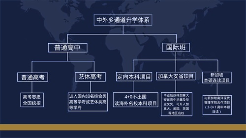  华顿中外多通道升学体系