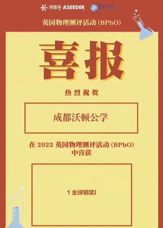 成都沃顿公学获奖