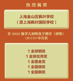 上海金山区枫叶学校2023加拿大化学测评（初级）获奖喜报.jpg