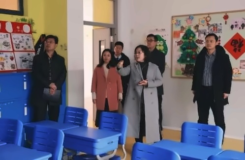 陈静校长陪同湖州市教育局副局长一行进行调研考察