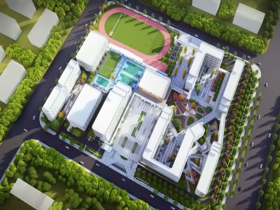 江西赫威斯高级中学全景图
