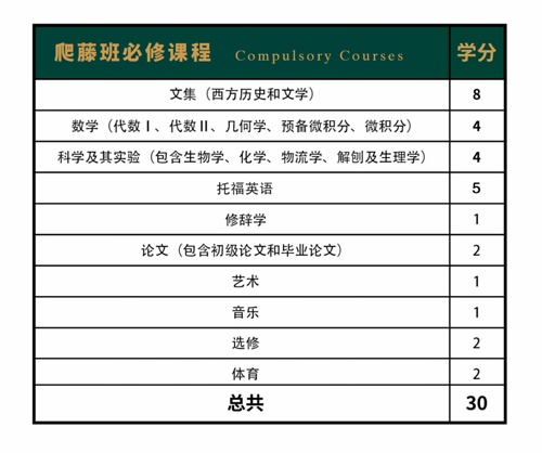 美华学校爬藤班必修课程