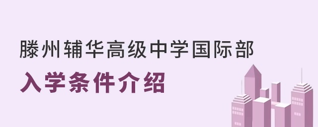 滕州輔華高級中學國際部入學條件介紹